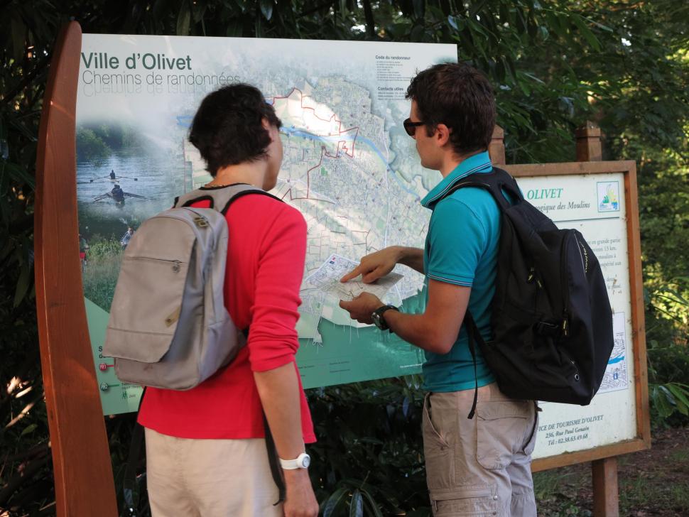 Randonnées et balades en Loiret, promenade sur le chemin des moulins à Olivet