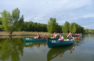 Groupe de canoës sur la Loire